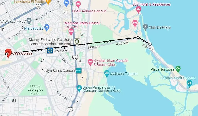 Homestay Casa Coraza Apartment Cancun